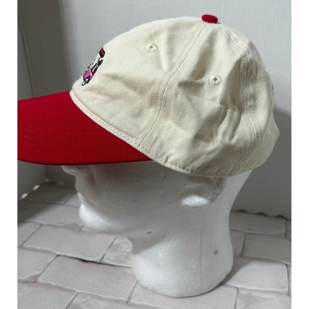 Frasier‎ Sterling Sport Golf Cart Embroidered Baseball Cap Cream Red - Picture 3 of 6